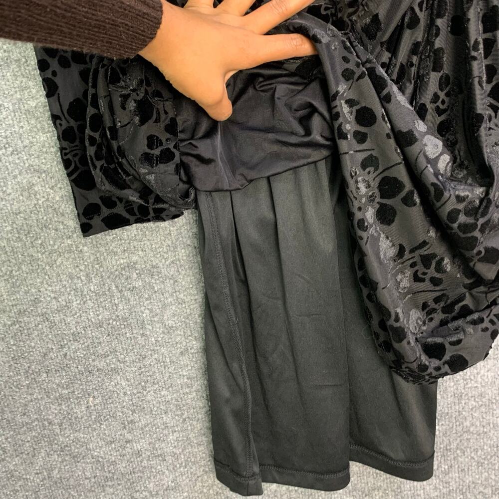 NEW Tommy Hilfiger Velvet Floral Dress Color Black Size 10‎ - Picture 5 of 13